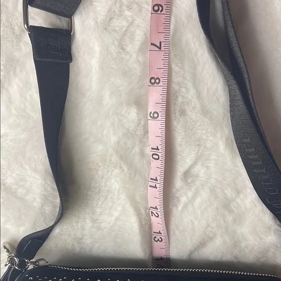 Juicy Couture - Let It Shine-Black Velvet Barrel Handbag with Rhinestone Bling - Picture 12 of 14